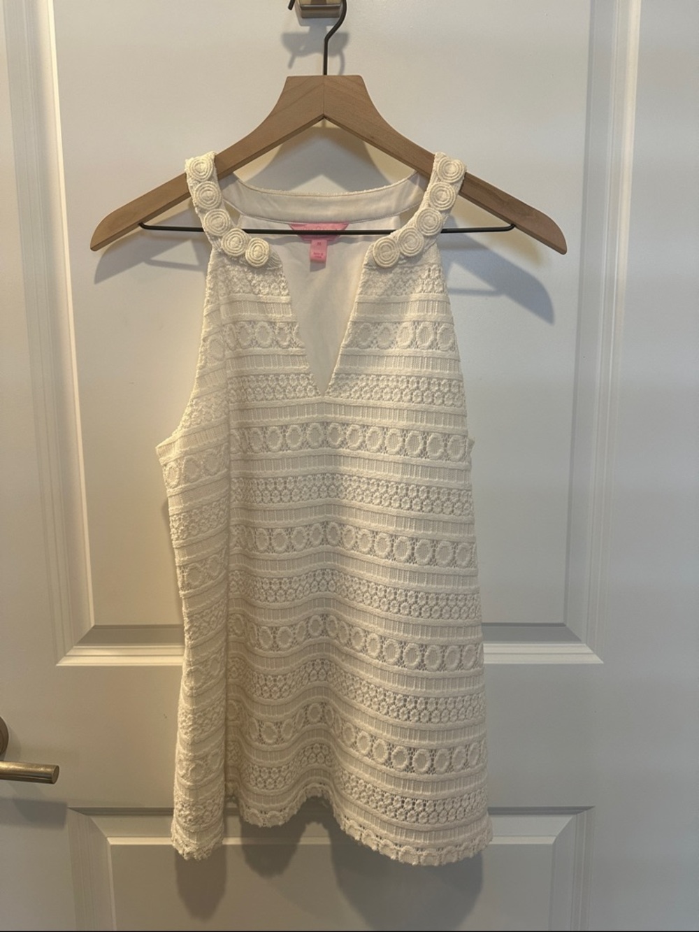 Lilly Pulitzer White Crochet Tank Top